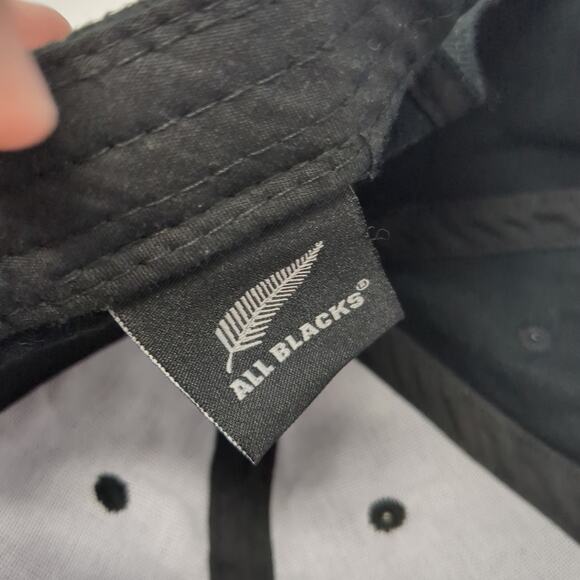 All Blacks Strapback Baseball Cap Black One Size Adjustable Embroidered 6 Panel - Picture 9 of 10